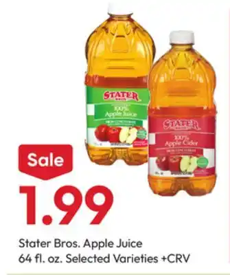 Stater Bros Stater Bros. Apple Juice offer