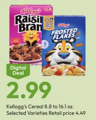 Stater Bros Kellogg's Cereal offer