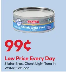 Stater Bros Stater Bros. Chunk Light Tuna in Water offer