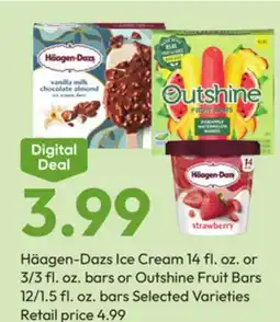 Stater Bros Häagen-Dazs Ice Cream 14 fl. oz. or 3/3 fl. oz. bars or Outshine Fruit Bars 12/1.5 fl. oz. bars offer