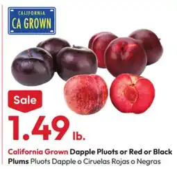 Stater Bros Dapple Pluots or Red or Black Plums offer