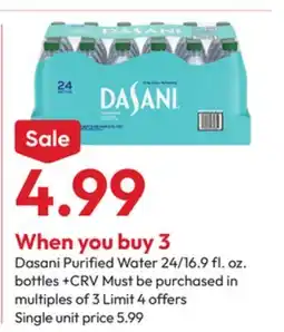 Stater Bros Dasani Purified Water offer
