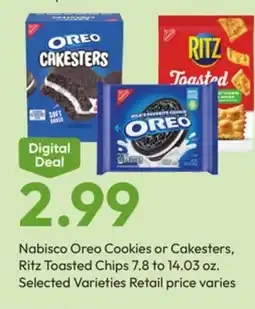 Stater Bros Nabisco Oreo Cookies or Cakesters, Ritz Toasted Chips offer