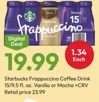 Stater Bros Starbucks Frappuccino Coffee Drink offer