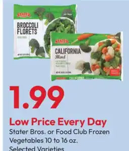 Stater Bros Stater Bros. or Food Club Frozen Vegetables offer