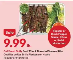 Stater Bros Cut Fresh Daily Beef Chuck Bone-In Flanken Ribs offer