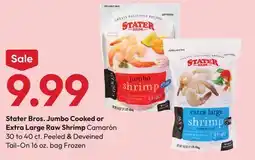 Stater Bros Stater Bros. Jumbo Cooked Or Extra Large Raw Shrimp offer