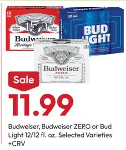Stater Bros Budweiser, Budweiser ZERO or Bud Light offer