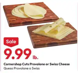 Stater Bros Cornershop Cuts Provolone or Swiss Cheese offer