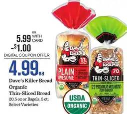 Mariano's Dave's Killer Bread Organic Thin-Sliced Bread offer