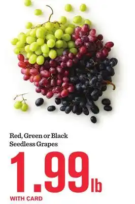 Mariano's Red, Green or Black Seedless Grapes offer