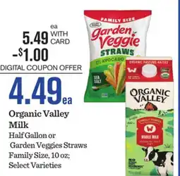Mariano's Organic Valley Milk offer