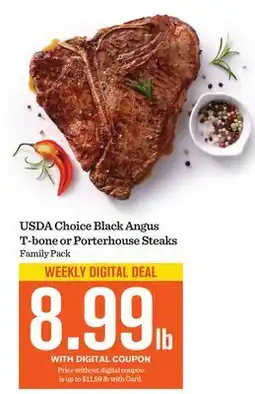 Mariano's USDA Choice Black Angus T-bone or Porterhouse Steaks offer