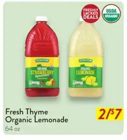Fresh Thyme Fresh Thyme Organic Lemonade offer