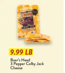 Fresh Thyme Boar's Head 3 Pepper Colby Jack Cheese offer