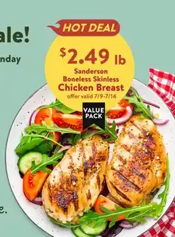 Fresh Thyme Sanderson Boneless Skinless Chicken Breast offer