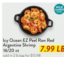 Fresh Thyme Icy Ocean EZ Peel Raw Red Argentine Shrimp offer