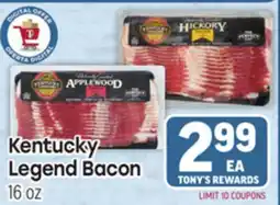 Tony’s Fresh Market Kentucky Legend Bacon offer