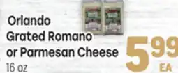 Tony’s Fresh Market Orlando Grated Romano or Parmesan Cheese offer