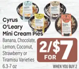 Tony’s Fresh Market Cyrus O'Leary Mini Cream Pies offer