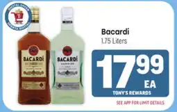 Tony’s Fresh Market Bacardí offer