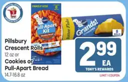 Tony’s Fresh Market Pillsbury Crescent Rolls or Cookies or Pull-Apart Bread offer
