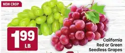 Tony’s Fresh Market California Red or Green Seedless Grapes offer