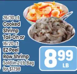 Tony’s Fresh Market 26/30 ct Cooked Shrimp Tail-On or 16/20 ct EZ Peel Raw Shrimp offer
