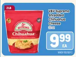 Tony’s Fresh Market V&V Supremo Shredded Chihuahua Cheese offer