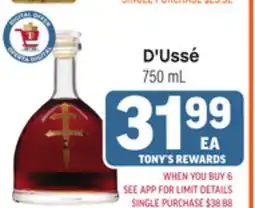 Tony’s Fresh Market D'Ussé offer