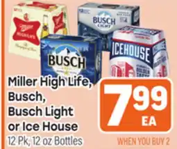 Tony’s Fresh Market Miller High Life, Busch, Busch Light or Ice House offer
