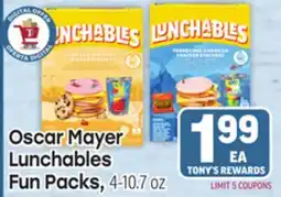 Tony’s Fresh Market Oscar Mayer Lunchables Fun Packs offer
