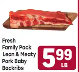 Tony’s Fresh Market Fresh Family Pack Lean & Meaty Pork Baby Backribs offer