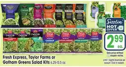 Jewel-Osco Fresh Express, Taylor Farms or Gotham Greens Salad Kits offer