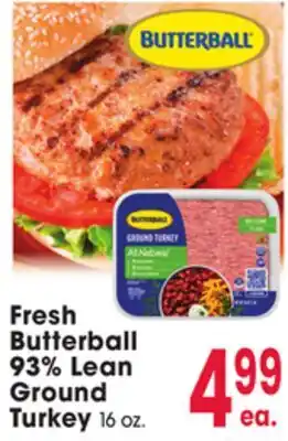 Jewel-Osco Fresh Butterball 93% Lean Ground Turkey offer