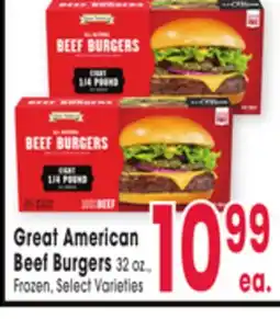 Jewel-Osco Great American Beef Burgers offer