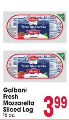 Jewel-Osco Galbani Fresh Mozzarella Sliced Log offer