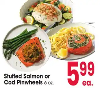 Jewel-Osco Stuffed Salmon or Cod Pinwheels offer