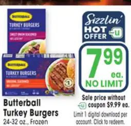 Jewel-Osco Butterball Turkey Burgers offer