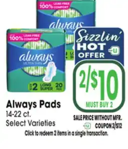 Jewel-Osco Always Pads offer