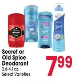 Jewel-Osco Secret or Old Spice Deodorant offer