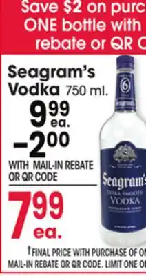 Jewel-Osco Seagram's Vodka offer