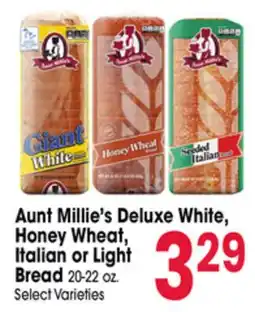 Jewel-Osco Aunt Millie's Deluxe White, Honey Wheat, Italian or Light Bread offer