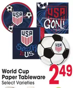 Jewel-Osco World Cup Paper Tableware offer