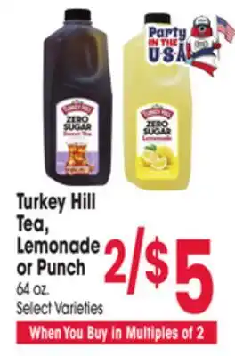 Jewel-Osco Turkey Hill Tea, Lemonade or Punch offer