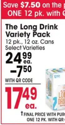 Jewel-Osco The Long Drink Variety Pack offer