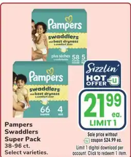 Jewel-Osco Pampers Swaddlers Super Pack offer