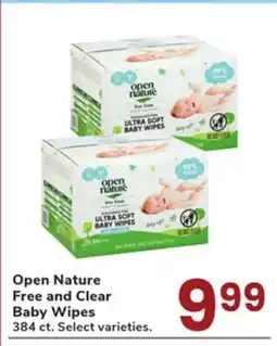 Jewel-Osco Open Nature Free and Clear Baby Wipes offer