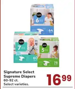 Jewel-Osco Signature Select Supreme Diapers offer