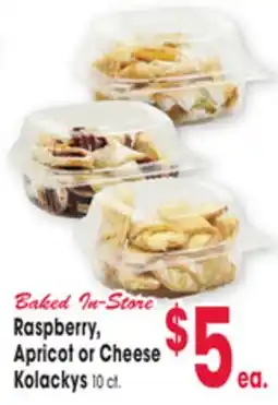 Jewel-Osco Raspberry, Apricot or Cheese Kolackys offer
